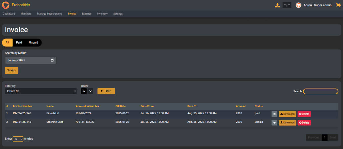 Security Features Screenshot